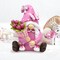 5.7" Spring Pink Gnome Figurine – Waterproof Resin Fairy Garden Statue, Summer & Retirement Gift for Women